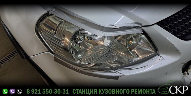 Восстановление кузова Сузуки Эс Икс 4 (Suzuki SX4) в СПб в автосервисе СКР.